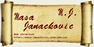 Maša Janaćković vizit kartica